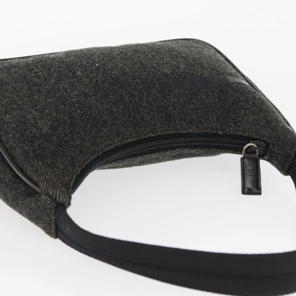 PRADA Sports Hand Bag Wool Gray Silver Auth 155944 - Picture 7 of 16